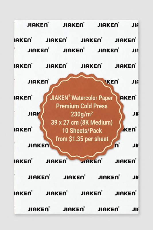 JIAKEN Professional Watercolor Paper 230g 39 X 27 CM 10sheets/pack