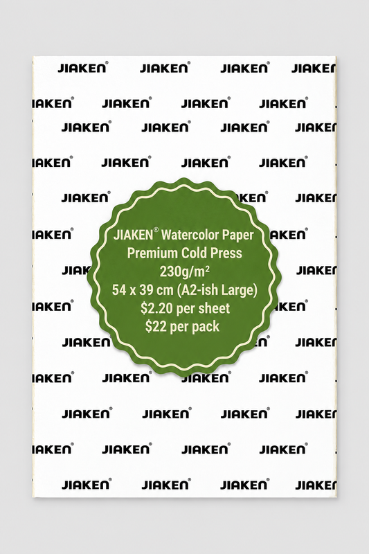 JIAKEN Professional Watercolor Paper 230g 54 X 39 CM 10 sheets/pack