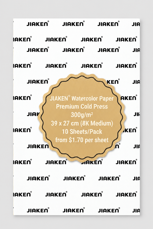 JIAKEN Professional Watercolor Paper 300g  39 X 27 CM 10 sheets/pack
