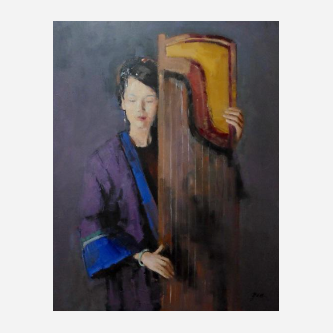 Konghou Harp Player (81 X 101 CM)