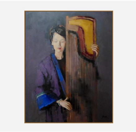 Konghou Harp Player (81 X 101 CM)